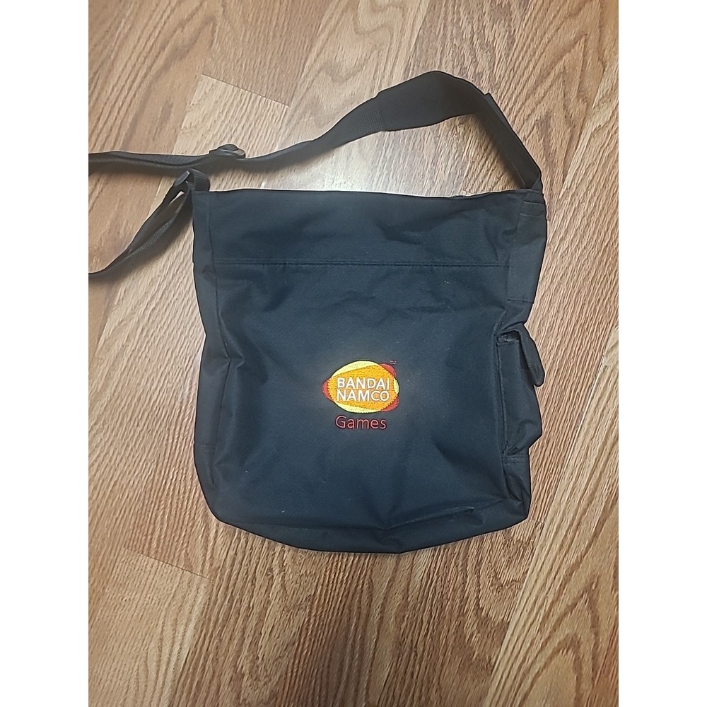 Rare Vintage Bandai Namco Games‎ Messenger Bag Tote Black